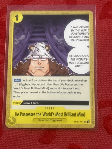 Juego de cartas de una pieza que posee la mente más brillante del mundo OP07-114 - Imagen 6 de 7