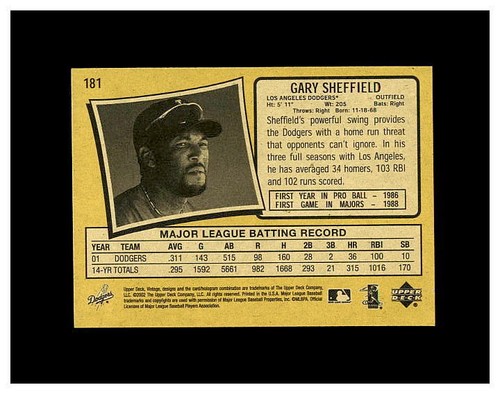 GARY SHEFFIELD YOU PICK SEE SCANS OF EVERY CARD 100,S OF JUST SHEFFIELD,S - Picture 367 of 435