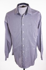 Pronto Uomo Slim Fit Mens 17.5" x 35" Gray Check Non Iron LS Button Down Shirt