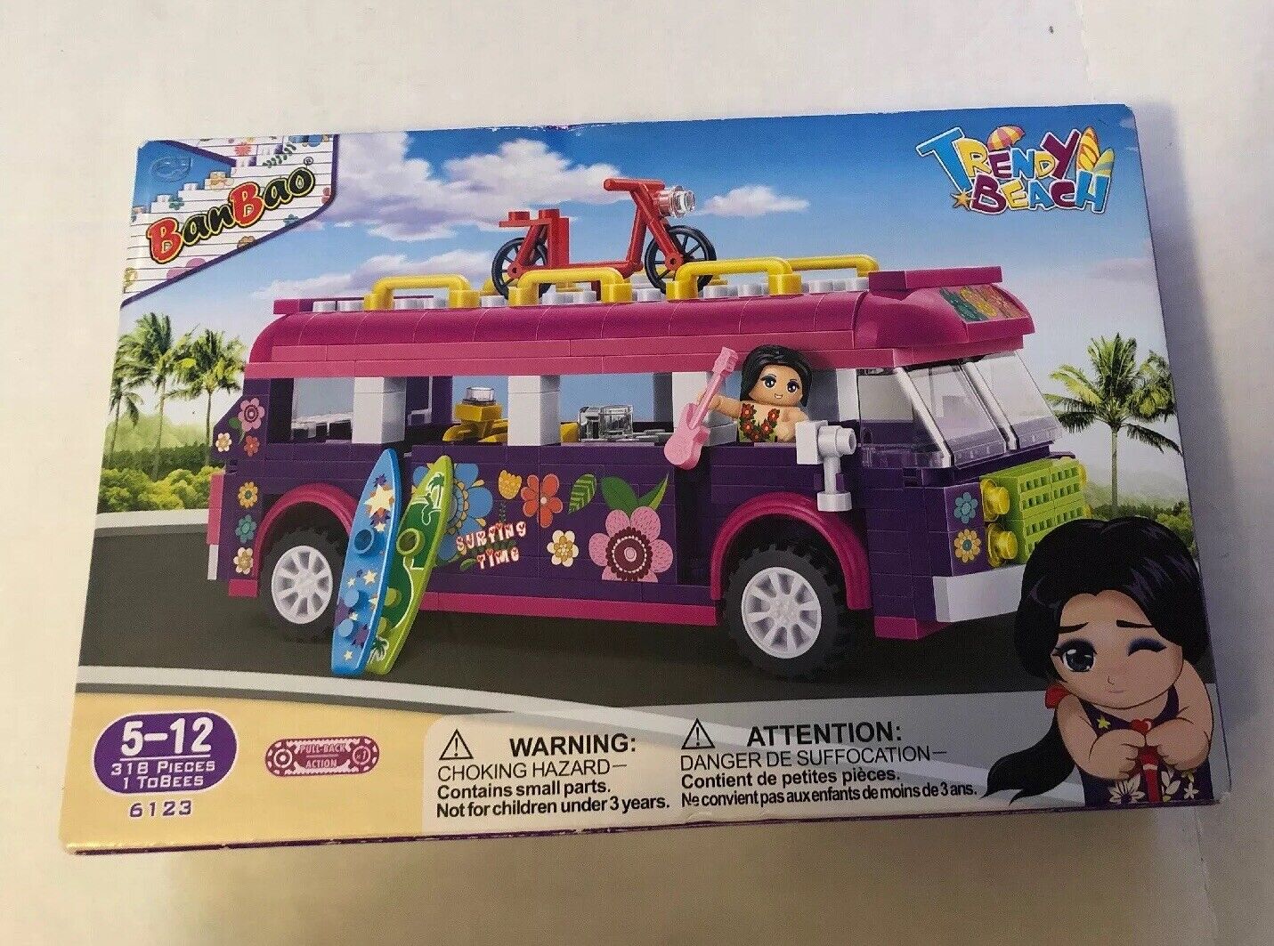 New! BanBao Beach Van Building Girls Playset Legos Compatible 318 816009023816 | eBay