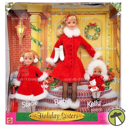 Holiday Sisters Barbie Kelly & Stacie Gift Set 1999 Mattel 23617