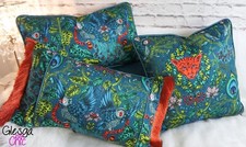 Cushion Cover Emma Shipley Amazon Teal Maximalist Cotton Silk Piping Parrots