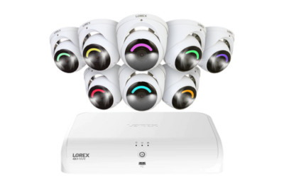 Lorex 4K+ 12MP 8 IP Dome Camera NVR System Wired and Fusion Wi-Fi - 2TB Storage
