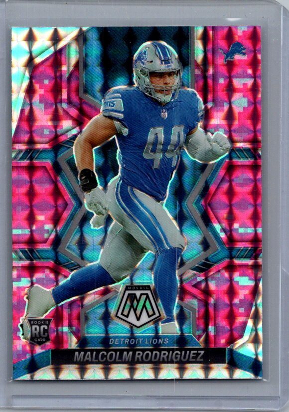2022 Panini Mosaic #400 Malcolm Rodriguez Mosaic Camo Pink
