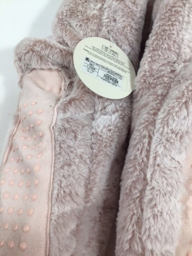 Women's Faux Fur Booties w/Grippers - Pink M/L (8-10) Fuzzy Slippers - 第 4/6 張圖片