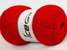 4-Skein Lot Super Baby Yarn Fine 4x100g/360m Red