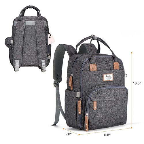 Lightweight Waterproof Diaper Backpack with Multiple Compartments - 25L Capacity - Picture 11 of 11