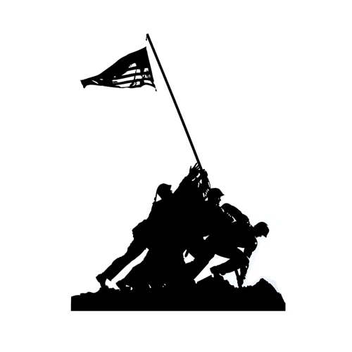 US Soldiers Raising Flag Decal Sticker for Macbook Air Pro Laptop Car Window Art - Image 2 of 4