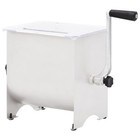 NNEVL Manual Meat Mixer with Lid Silver Stainless Steel
