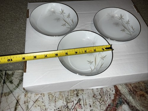 MIKASA Bolero Descrip:Wispy Gray Flowers Discontinued FruitBowls W/ imperfection - Picture 12 of 24