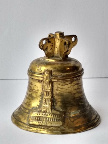BRUGGE Messing Glocke ANTIK Andenken gestempelt - Bild 3 von 10