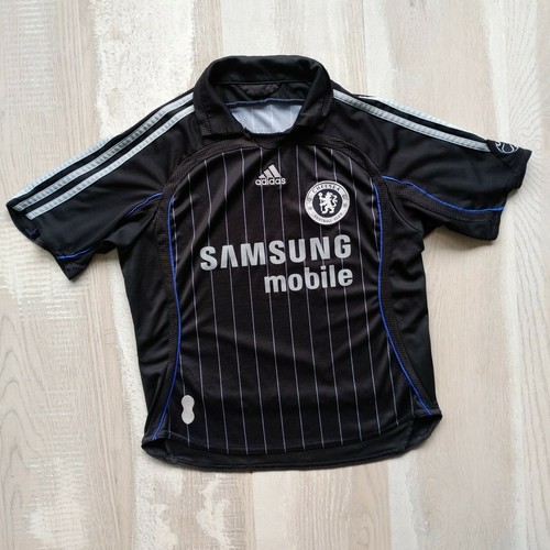 Chelsea Jersey Away football shirt 2006 - 2007 Black Adidas 055188 Size Young S - Picture 2 of 11