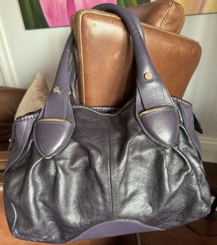 TENTAZIONE DUE Italy Black Leather Handbag,Shoulder Bag, Purse Overnight - Picture 2 of 12