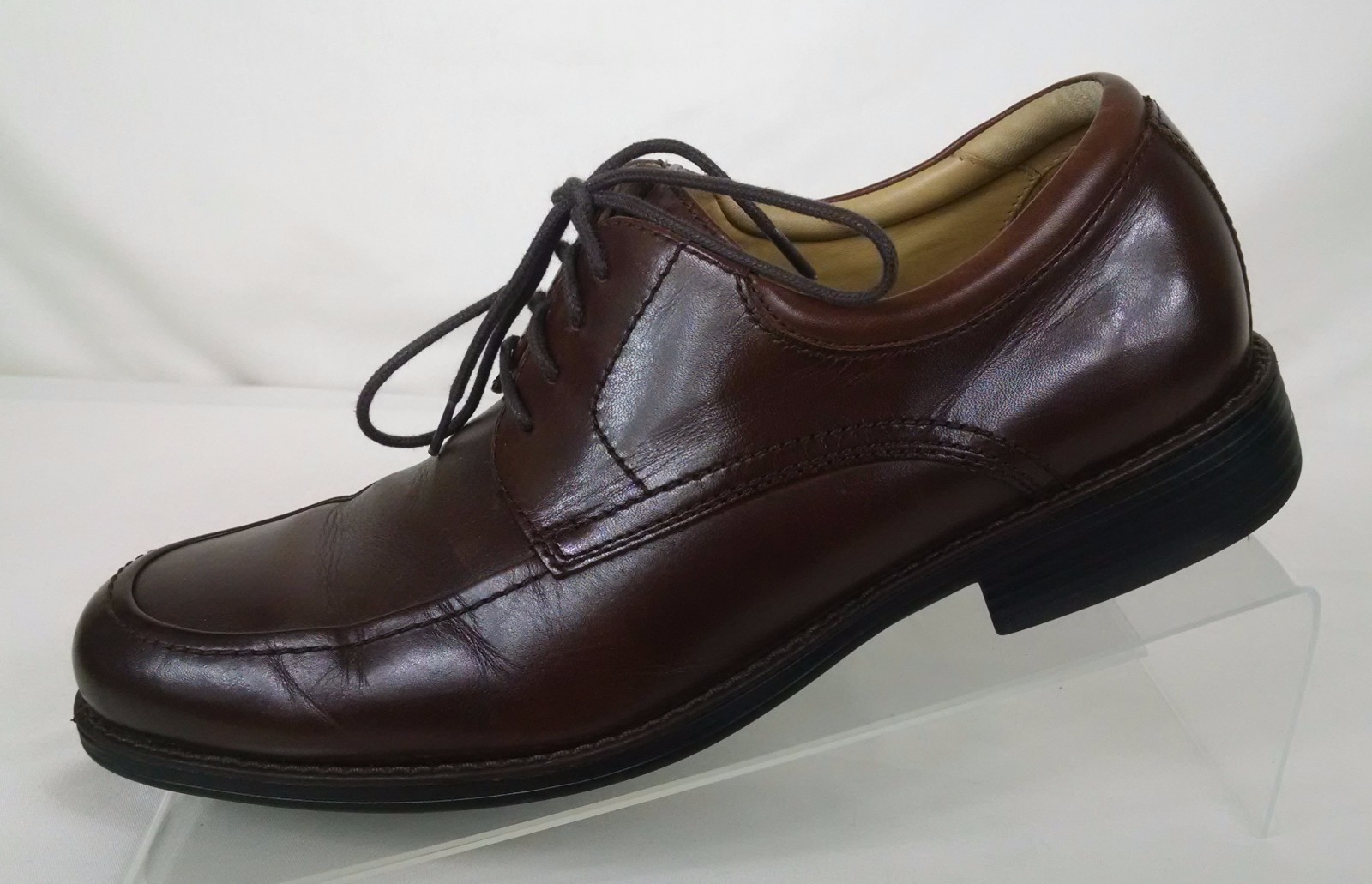 SAOLA Scarpe Oxford Johnston Murphy da uomo taglia 8M marrone scuro Samford in pelle di pecora mocassino