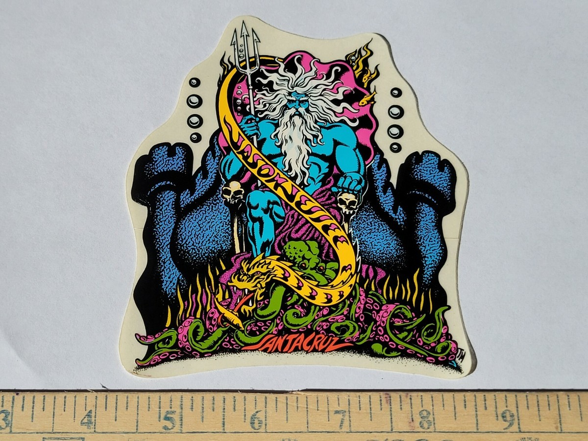 スケートボード 80s Santa cruz skateboards sticker Santa Cruz Skateboards Rip Curl Wave Sticker 3