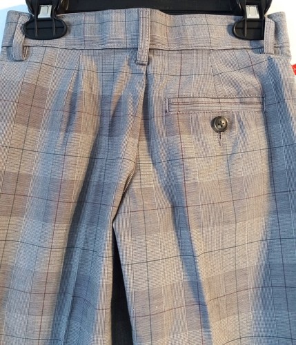 Boys Size 4 Cat & Jack Gray Plaid Suit Dress Pants 23" Waist New with Tags - Picture 5 of 9