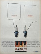 VTG 1963 Ford Autolite Spark Plug Auto Part Orig PRINT AD 26x34cm LIF 5412
