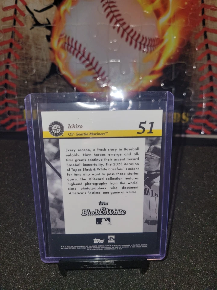 2023 TOPPS BLACK & WHITE 51 ICHIRO - SEATTLE MARINERS - Image 2 of 2