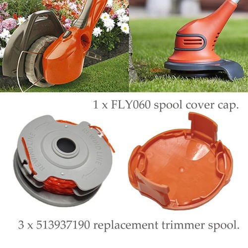 3 x Strimmer Trimmer Spool & Cover For Flymo Revolution 2000 2300 2500 Twin Line - Picture 7 of 8