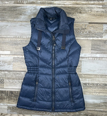 XS Athleta Banner Peak Goose Down puffer vest blue