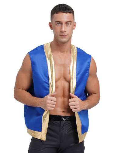 Mens Cardigan Festival Vest Christmas Top Cosplay Waistcoat Carnival Holiday - Picture 11 of 53