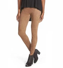 New LYSSE  Ultra CONTROL TOP Suede Faux Ultrasuede Leggings tan 1x