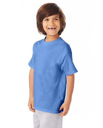 Hanes 54500 Youth Preshrunk Comfort T Shirt Top Tagless Tee Authentic-T T-Shirt - Picture 21 of 114