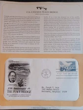 first day of issue 8/4/1977 u.s. canada peace bridge 50th ann