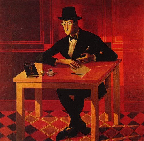 Jose de Almada Negreiros Photo A4 portrait of fernando pessoa 1954 - Picture 1 of 1