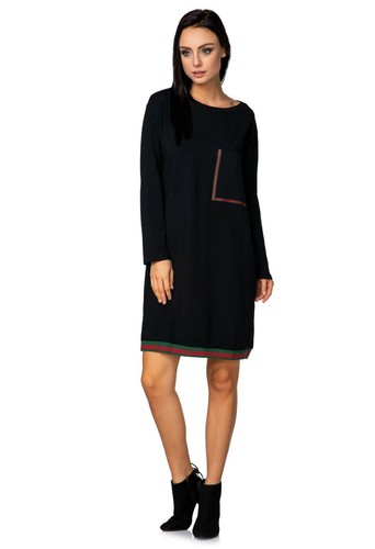 Ladies Oversize Long Sleeve Dress Pocket Loose Fit Soft Knee-Length Tunic FT3831 - Picture 2 of 5