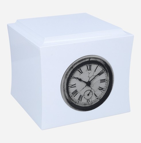 Symbolische urn met klok Herdenkingscrematie urn voor as - Imagen 3 de 10