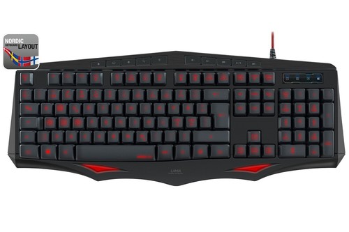 Speedlink LED USB Gioco Tastiera Norvegia Norvegese Nor Qwerty Keyboard-Layout