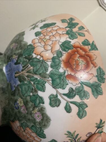 Vintage Chinese Qing Qianlong Nian Zhi bowl 70s Made in Macau Blue Hand Painted - Picture 11 of 15