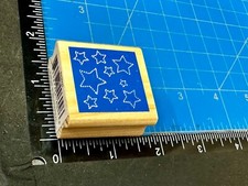 Multiple Stars - NOS 1.5" Rubber Stamp for Crafting and Card Making