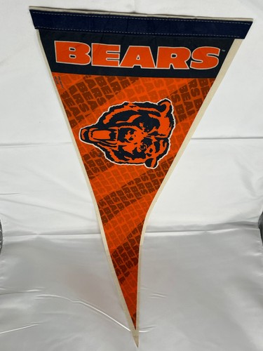 Vintage Chicago Bears Pennant 1995 Full Size 12 x 30 Orange Navy Blue NFL - 第 1/7 張圖片