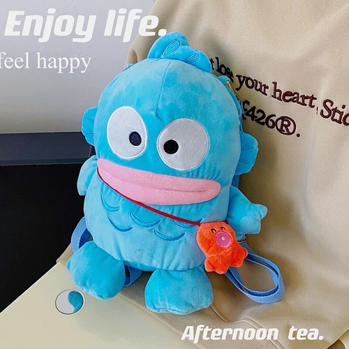 Hangyodon Plush Doll Backpack Storage Bag Cute Shoulder Bag Girl Gift - Picture 11 of 24