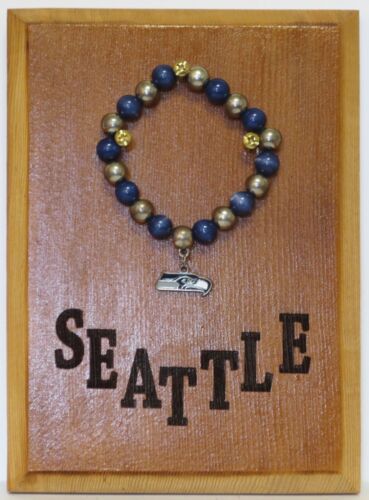 Seattle Seahawks Super Bowl XLVIII Colección Coleccionable Bufanda Pompones Pulsera - Imagen 4 de 9