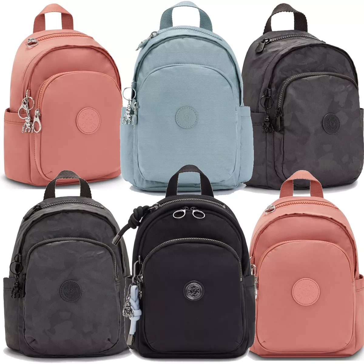 Kipling Delia Mini Small Backpack with Front Pocket and Top Handle