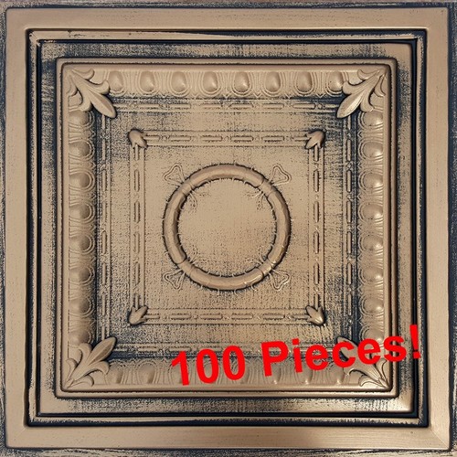 Gittersystem Pop In 24" x 24", PVC Deckenfliesen, Ancona Bronze Schwarz, 100 Stück - Bild 1 von 4