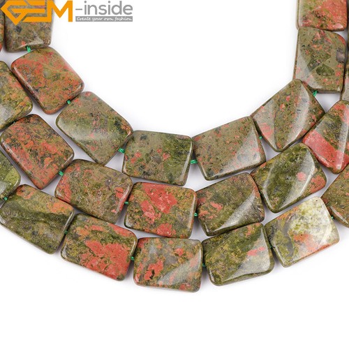 Rectangle Twist Natural Jasper Sodalite Quartz Beads For Jewelry Making 15x20mm - Picture 41 of 51