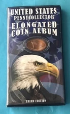 EAGLE UNITED STATES PENNY COLLECTOR ELONGATED PRESSED 48 COIN ALBUM BOOK HOLDER