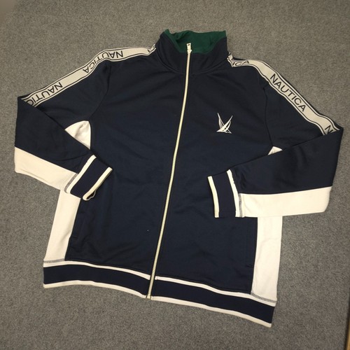 Nautica Track Jacket Mens XLARGE Blue Long Sleeve Full Zip Winter Size XL - Picture 4 of 9