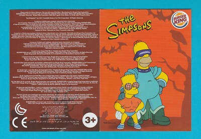 BURGER KING - FALTPAPIER BROSCHÜRE - DIE SIMPSONS - 2011