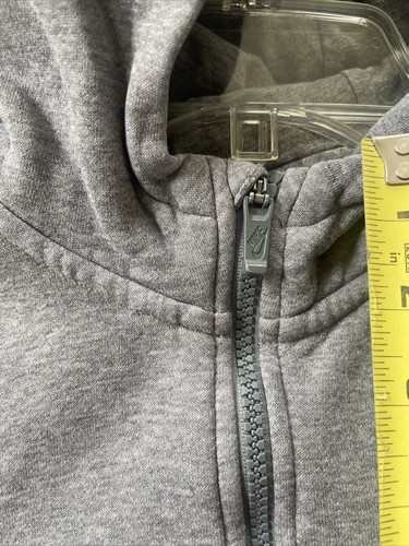 NIKE Full Zipper Sportswear Thumb Hole Jacket Grey Hoodie Size Large - Picture 12 of 13