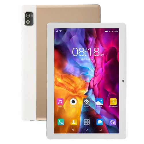 Tablet Enchufe EE. UU. 10,1 pulgadas para Andr-oid 12 Dorado 5G WiFi Llamadas 6 GB 128 GB 1960x10 Ajuste - Imagen 6 de 24