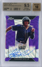 2018 Leaf Metal Draft Purple Wave Auto /15 Fernando Tatis Jr. BGS 9.5 w 10 Auto