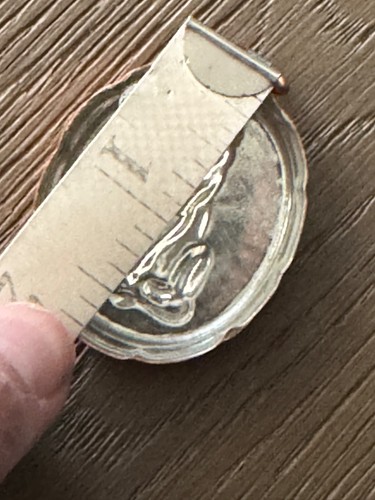 Mini stampo cioccolato vintage nascita grammi rame latta foderato Svizzera Leone - Foto 5 di 6
