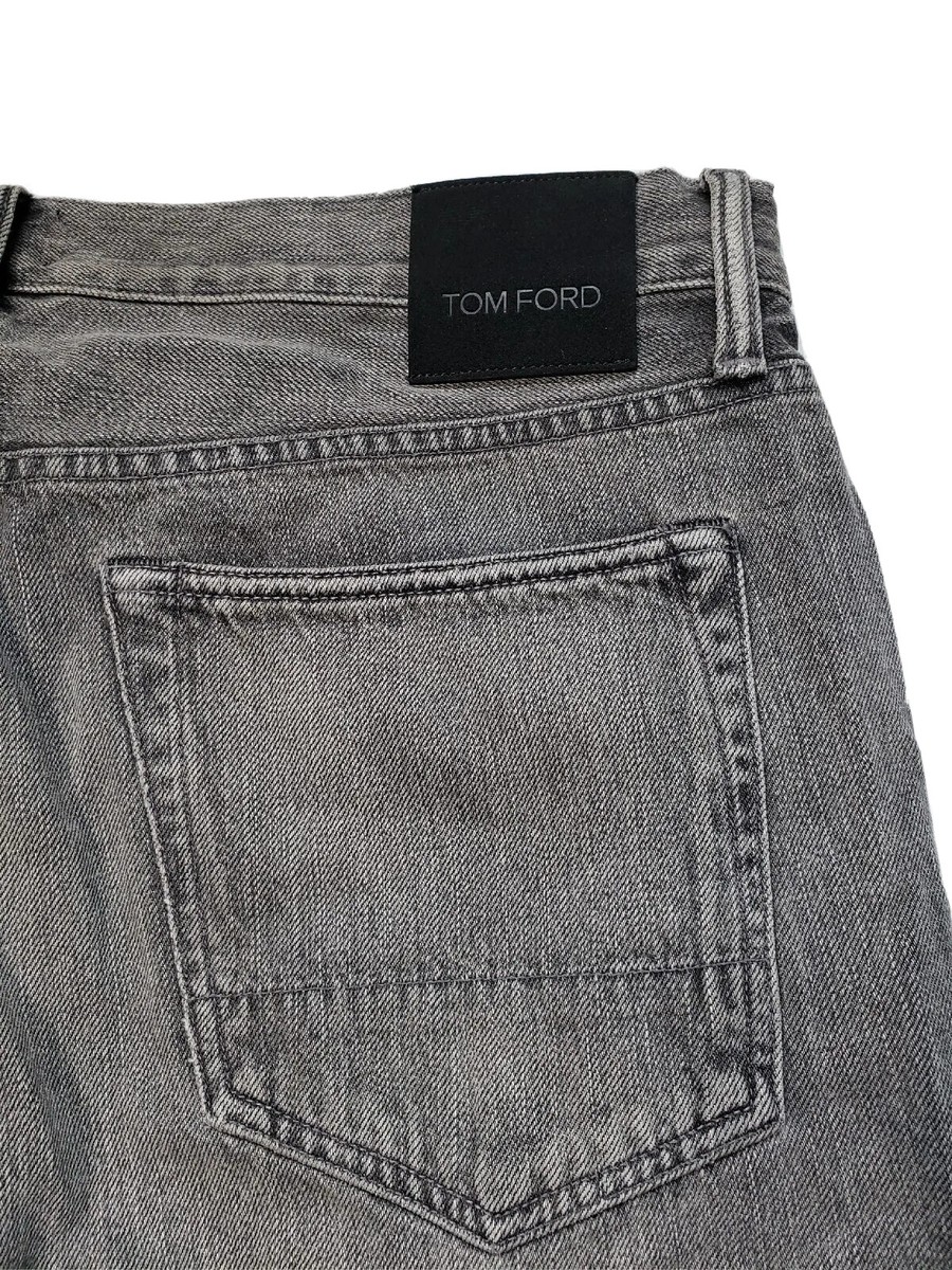 Tom Ford Men's Straight Japanese Selvedge Denim Charcoal Tom Ford Men's Straight Japanese Selvedge Denim Charcoal
