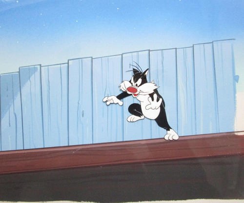 SYLVESTER the CAT 1950s VINTAGE Warner Brothers WB animation PRODUCTION CEL - Picture 3 of 4