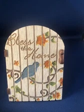 Pavilion Gift Company We Love 71516 "Bless This Home" Gate Bird Hangs Or Stands